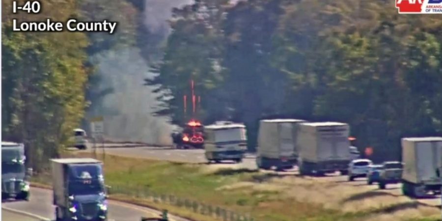 All lanes reopen on Interstate 40 in Lonoke County after grass fire