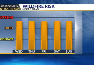 Central Arkansas faces very high wildfire danger amid warm dry forecast