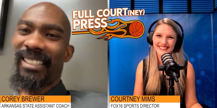 Corey Brewer discusses coaching Arkansas State on Full Court(ney) Press in Little Rock