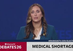 Hallie Shoffner and Jeff Wadlin debate key issues in Conway