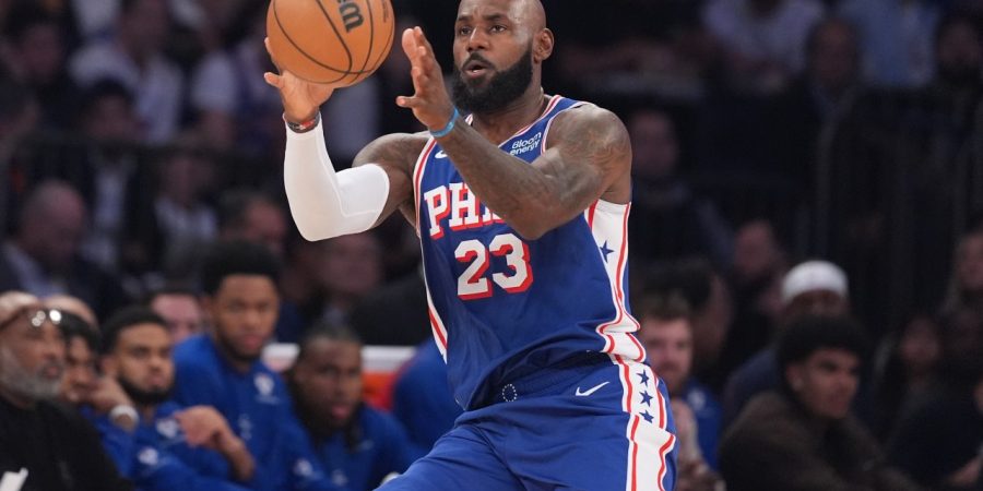 LeBron James opens record 24th NBA season with Philadelphia 76ers in New York