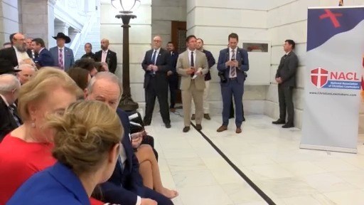 Mike Huckabee speaks at October 7 remembrance ceremony in Little Rock