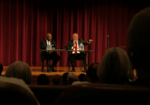 Mike Rushin and Wendell Griffen discuss issues at Pulaski County forum